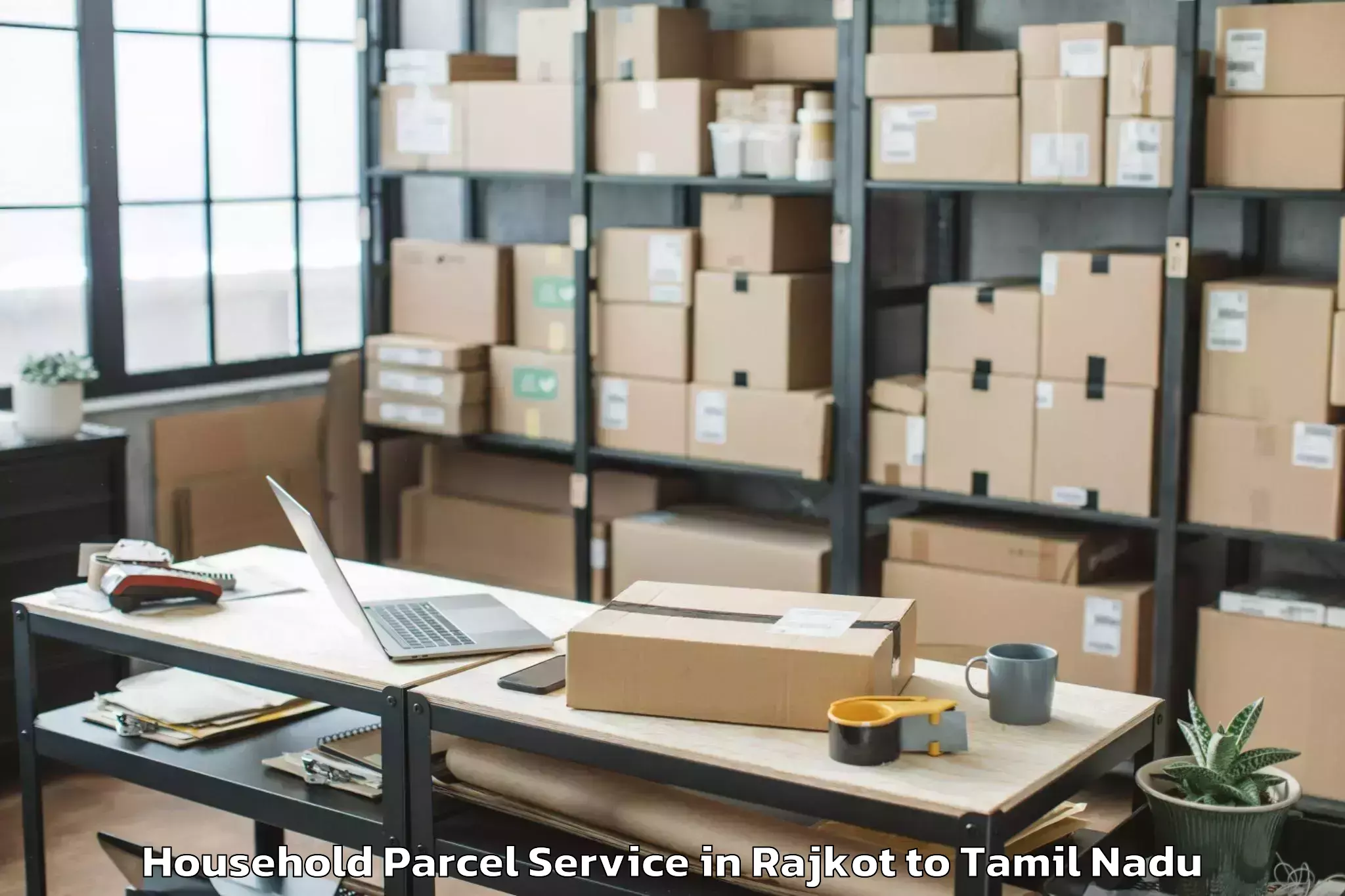 Easy Rajkot to Mallapuram Household Parcel Booking